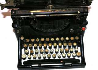 Vtg 1910 Underwood Standard Model 5 Manual Typewriter Glass Keys Works 