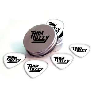   Electric Guitar Picks X 5 (2 Sided Print) in Tin Musical Instruments