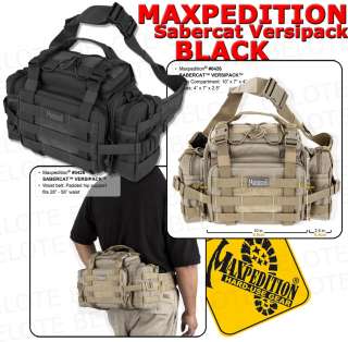 Maxpedition BLACK Sabercat Versipack Backpack 0426B NEW  