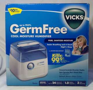 Factory Sealed Vicks UV Germ Free Cool Moisture Humidifier V3900 FREE 