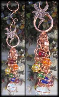 Rainbow Fairy Ring Gypsy Suncatcher Copper/Metal/Glass Art Garden 