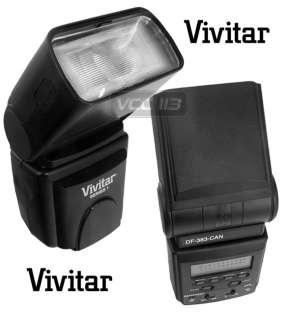 Vivitar Power Zoom LCD Flash For Canon EOS E TTL TTL II  