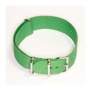    NATO Ballistic Nylon Watch Band   18mm Kelly Green Strap   3 Ring