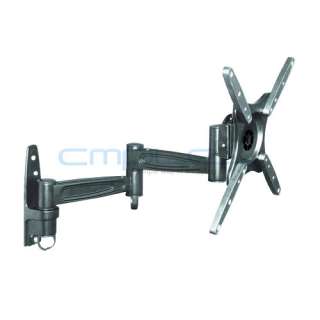  wall mount features dual long extention arm with a ball and socket 