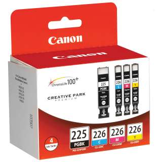 Canon PGI 225 BK CLI 226 C,M,Y 4 Pack Value Pack NEW  