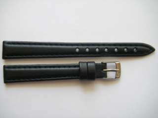 Morellato black cervo grain leather watch band 12 mm  