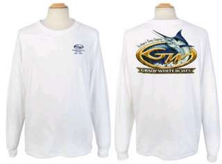 Grady White Boats Marlin Design White L/S T Shirt Large  