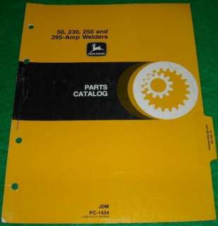 DEERE Parts Catalog 50 230 250 295 Amp Welders  