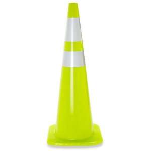  36 Reflective Traffic Cone   Lime
