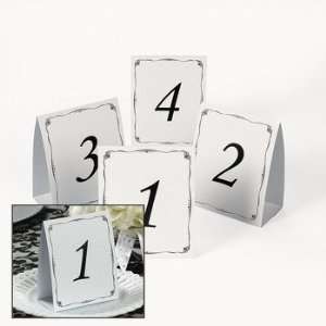  Wedding Table Number Cards Tent Style (Number 1 24 