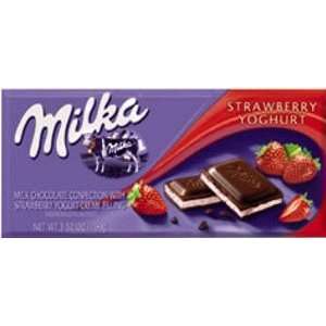 Milka Strawberry Yoghurt Chocolate 100g Grocery & Gourmet Food