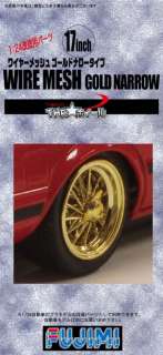 Fujimi TW20 Wire Mesh Gold Narrow Wheel & Tire Set 1/24  