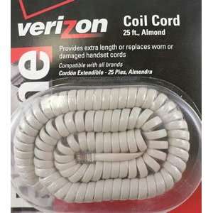   911353 25 Foot Almond Handset Cord Telephone Accessories Electronics