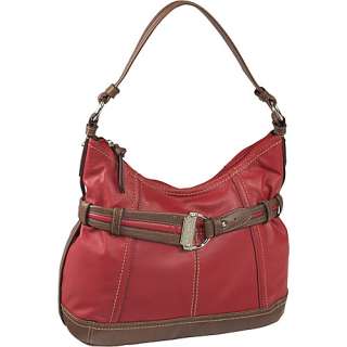   an image to enlarge tignanello soft cinch hobo glam red dark brown