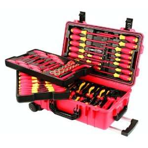  80 Pc Electricians Insulated Tool Set w/ Deluxe Storage 