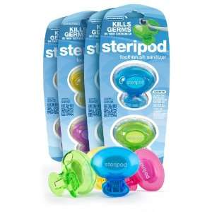 Steripod Clip on Toothbrush Sanitizer (8 Steripods) 2x2 Pack (Green 