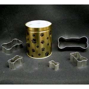  Dog Bone Cookie Cutters, 5 Piece Set of Different Sizes in 