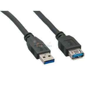  3ft USB 3.0 A Male to A Female Extension Cable, Black 