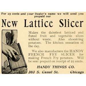   Lattice Fruit Vegetable Slicer   Original Print Ad