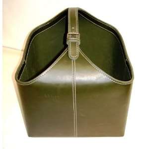 LEATHER BOX APPLE GREEN, 14inX13in 