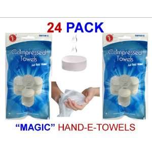  24 PK Travel Camping Magic Compressed Towels   Add water 